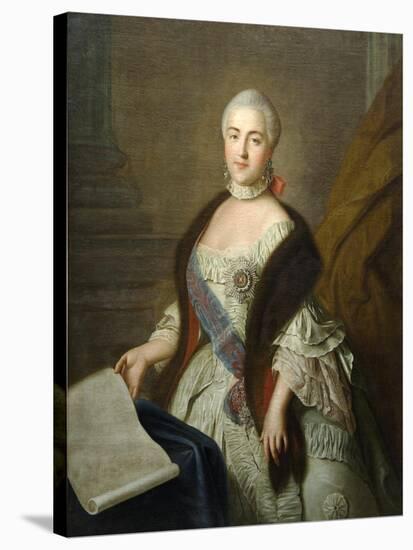 Catherine II as Grand Duchess Ekaterina Alekseyevna, 1762-Ivan Petrovich Argunov-Stretched Canvas