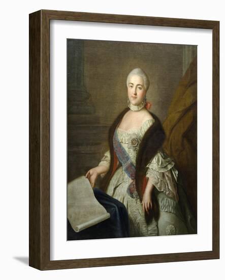 Catherine II as Grand Duchess Ekaterina Alekseyevna, 1762-Ivan Petrovich Argunov-Framed Giclee Print