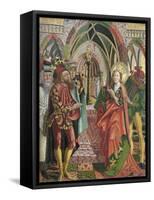 Catherine in the Presence of Emperor Maxentius-Friedrich Pacher-Framed Stretched Canvas