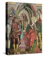 Catherine in the Presence of Emperor Maxentius-Friedrich Pacher-Stretched Canvas