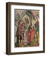 Catherine in the Presence of Emperor Maxentius-Friedrich Pacher-Framed Giclee Print