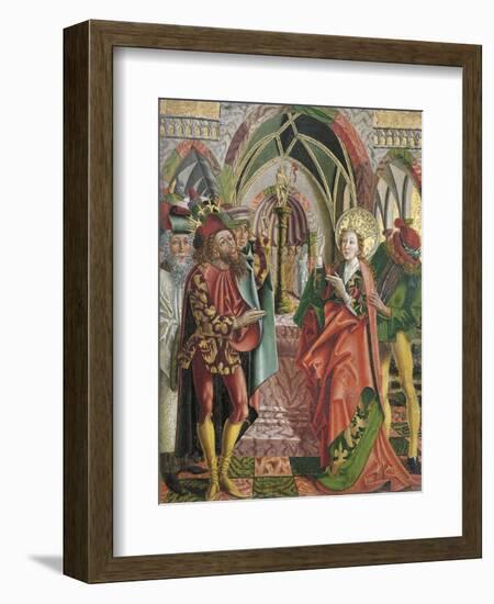 Catherine in the Presence of Emperor Maxentius-Friedrich Pacher-Framed Giclee Print