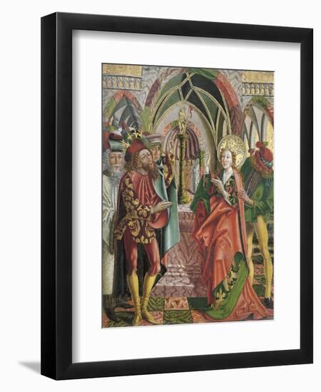 Catherine in the Presence of Emperor Maxentius-Friedrich Pacher-Framed Giclee Print