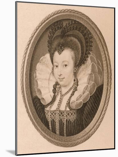 'Catherine Knevett, Countess of Suffolk', c16th century (1904)-Nicholas Hilliard-Mounted Giclee Print