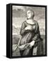 Catherine of Alexandria-P. Le Rat-Framed Stretched Canvas