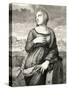 Catherine of Alexandria-P. Le Rat-Stretched Canvas