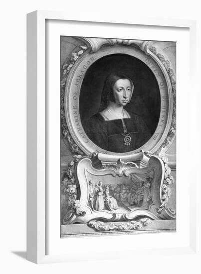 Catherine of Aragon (1485-153), 1744-Jacobus Houbraken-Framed Giclee Print