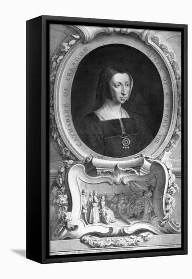 Catherine of Aragon (1485-153), 1744-Jacobus Houbraken-Framed Stretched Canvas