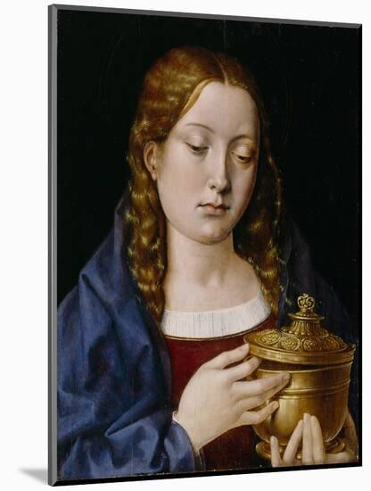 Catherine of Aragon as the Magdalene (Oil on Oak Panel)-Michiel Sittow-Mounted Giclee Print