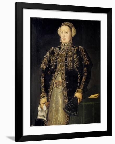 Catherine of Austria (1507-157), Queen of Portugal, 1552-1553-Antonis Mor-Framed Giclee Print