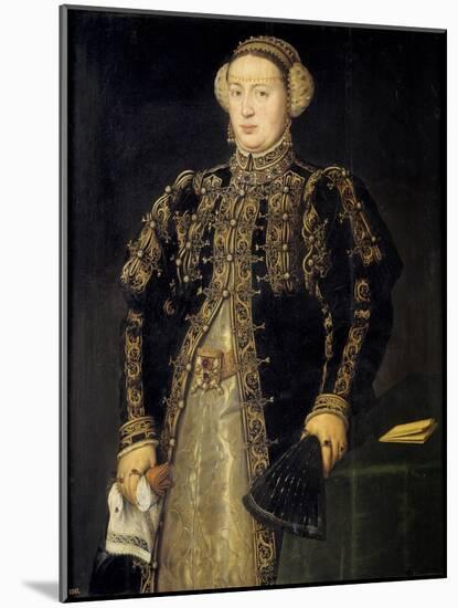 Catherine of Austria (1507-157), Queen of Portugal, 1552-1553-Antonis Mor-Mounted Giclee Print