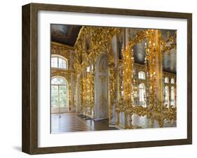 Catherine Palace, Pushkin-Tsarskoye Selo, Saint Petersburg, Russia-Walter Bibikow-Framed Premium Photographic Print