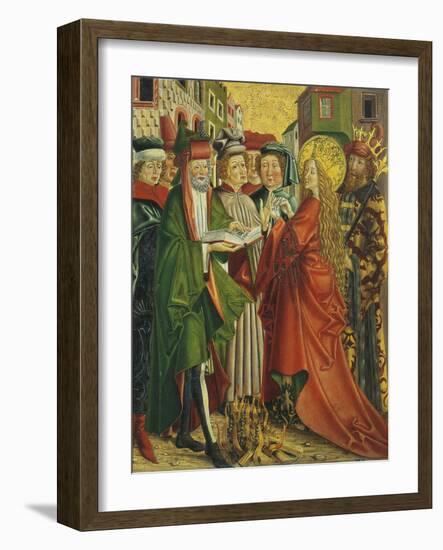 Catherine Talks with the Philosophers-Friedrich Pacher-Framed Giclee Print