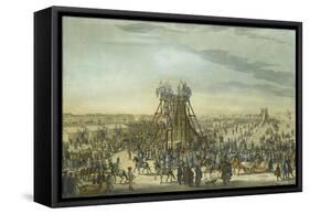 Catherine the Great Visiting the Ice Mountain in Saint Petersburg, 1788-Benjamin Paterssen-Framed Stretched Canvas