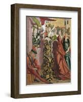 Catherine Visited in Prison by Maxentius's Wife-Friedrich Pacher-Framed Giclee Print