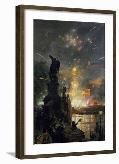 Catherine Wheel at Castel Sant'Angelo, 1874-1880-Franz Theodor Aerni-Framed Giclee Print