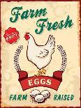 Retro Fresh Eggs Poster Design-Catherinecml-Art Print