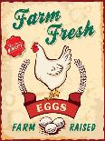 Retro Fresh Eggs Poster Design-Catherinecml-Framed Art Print