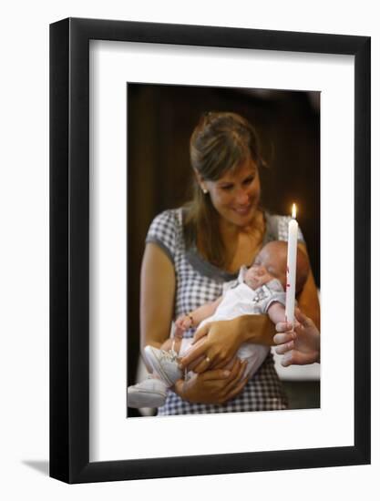 Catholic baptism, Saint Gervais, Haute Savoie, France-Godong-Framed Photographic Print