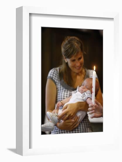 Catholic baptism, Saint Gervais, Haute Savoie, France-Godong-Framed Photographic Print