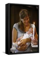 Catholic baptism, Saint Gervais, Haute Savoie, France-Godong-Framed Stretched Canvas