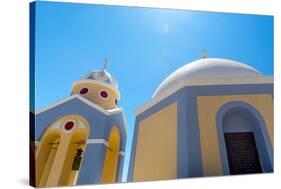 Catholic Church in Fira in Santorini, Greece-Gyuszko-Stretched Canvas