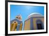 Catholic Church in Fira in Santorini, Greece-Gyuszko-Framed Photographic Print