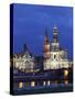 Catholic Hofkirche (Church of the Court) (St. Trinity Cathedral), Hausmann Tower, Dresden, Saxony,-null-Stretched Canvas