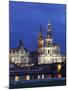 Catholic Hofkirche (Church of the Court) (St. Trinity Cathedral), Hausmann Tower, Dresden, Saxony,-null-Mounted Photographic Print