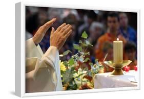 Catholic Mass, Eucharist celebration, France-Godong-Framed Photographic Print