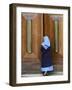 Catholic Nun Opening a Door, Rome, Lazio, Italy, Europe-Godong-Framed Photographic Print