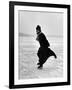 Catholic Priest Ice Skating-John Dominis-Framed Photographic Print