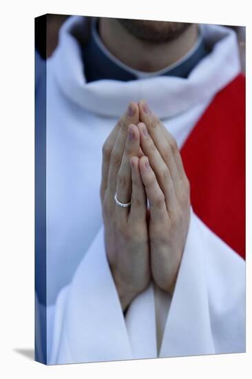 Catholic Priest's Hands, Paris, France, Europe-Godong-Stretched Canvas