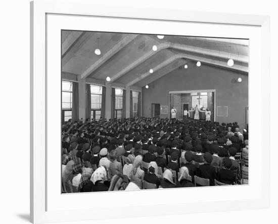 Catholic School Mass, South Yorkshire, 1967-Michael Walters-Framed Photographic Print