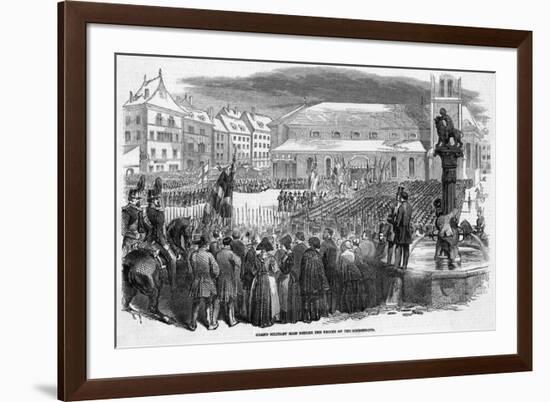 Catholic Troops of the Sonderbund Celebrate Mass before Going into Battle-null-Framed Art Print