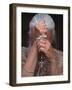 Catholic Woman Prays Holding Her Rosary-null-Framed Photographic Print