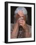 Catholic Woman Prays Holding Her Rosary-null-Framed Photographic Print