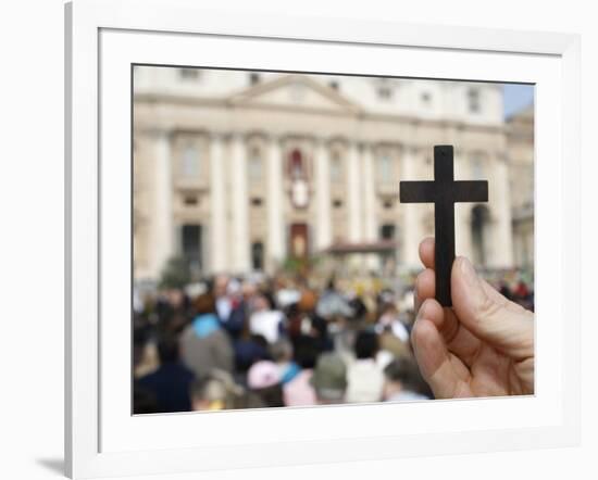 Catholics at St. Peter's, Vatican, Rome, Lazio, Italy, Europe-Godong-Framed Photographic Print