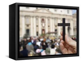 Catholics at St. Peter's, Vatican, Rome, Lazio, Italy, Europe-Godong-Framed Stretched Canvas