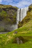 Iceland, Skogafoss. Waterfall reflects in pool.-Cathy and Gordon Illg-Photographic Print