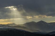 USA, Colorado, Mt. Evans. Landscape of virga rain and God rays.-Cathy and Gordon Illg-Photographic Print