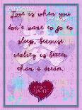 Love Is When You Don’T Want to Go to Sleep-Cathy Cute-Giclee Print