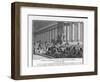 Catiline Plotting to Seize Power in Rome is Denounced in the Senate by Cicero-Augustyn Mirys-Framed Art Print