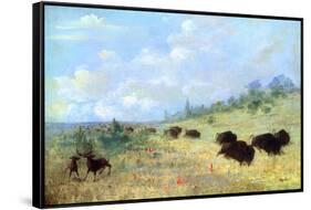 Catlin: Elk and Buffalo-George Catlin-Framed Stretched Canvas