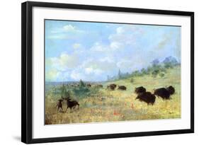Catlin: Elk and Buffalo-George Catlin-Framed Giclee Print