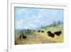 Catlin: Elk and Buffalo-George Catlin-Framed Giclee Print