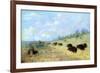 Catlin: Elk and Buffalo-George Catlin-Framed Giclee Print