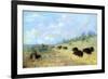 Catlin: Elk and Buffalo-George Catlin-Framed Giclee Print