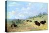 Catlin: Elk and Buffalo-George Catlin-Stretched Canvas