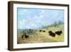 Catlin: Elk and Buffalo-George Catlin-Framed Premium Giclee Print